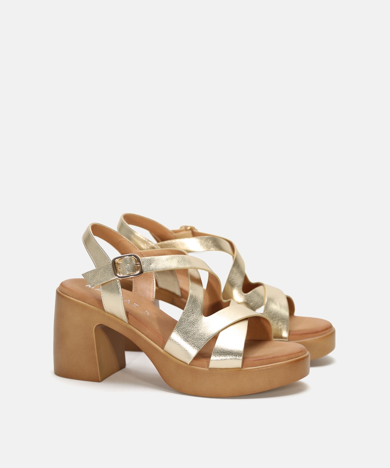 Sand&aacute;lia de plataforma com tiras image number null